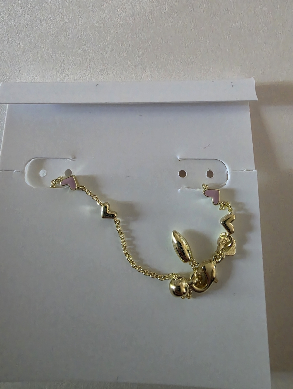 KENDRA SCOTT Haven Gold Delicate Chain Bracelet in Pink Enamel $70 MSRP - Picture 4 of 4